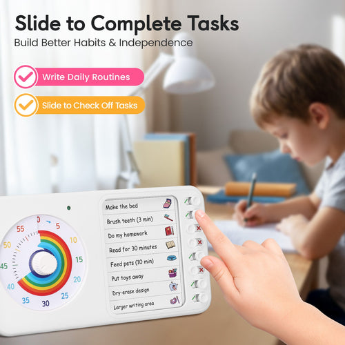2 - in - 1 Visual Timer & Routine Board for Focus and Daily Tasks - Nikafly